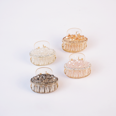 Crystal Oval Hair Claw Clip in oval shape