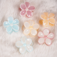 Flower Hair Clips for Women | Mini Non-Slip Claw Clips in Pastel Colors