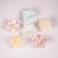 Flower Hair Clips for Women | Mini Non-Slip Claw Clips in Pastel Colors