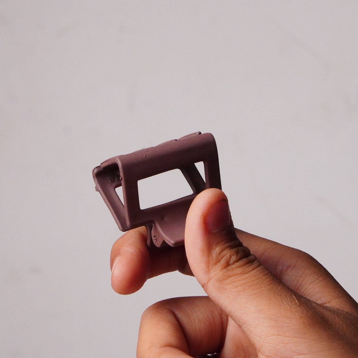 Matte Brown Rectangle Hair Claw Clip for Women  Random Colors