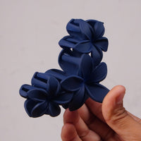 Matte Brown Floral Hair Claw Clip for Women Random Colors