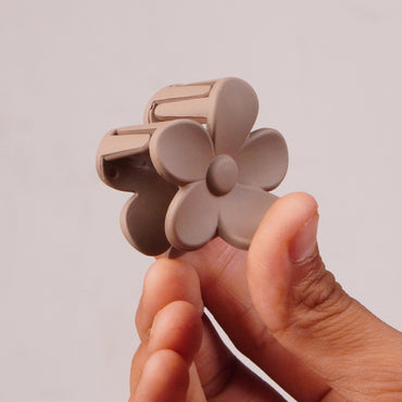 Mini Matte Flower Hair Claw Clip | Strong Hold Hair Accessory