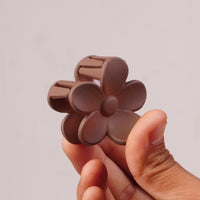 Mini Matte Flower Hair Claw Clip | Strong Hold Hair Accessory