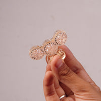 Crystal Triple Bloom Hair Claw Clip – Elegant Sparkle for Everyday Glam