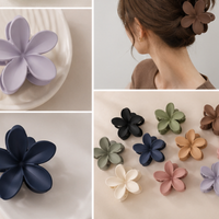 Elegant Plumeria Flower Hair Claw Clip Random Colors (one Piece )