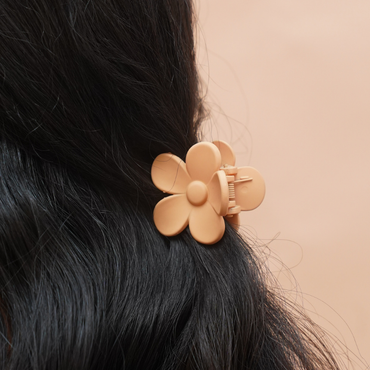 Mini Matte Flower Hair Claw Clip | Strong Hold Hair Accessory Random Color (one Piece )