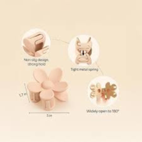 Mini Matte Flower Hair Claw Clip | Strong Hold Hair Accessory Random Color (one Piece )