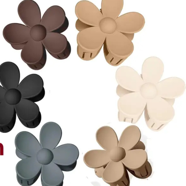 Mini Matte Flower Hair Claw Clip | Strong Hold Hair Accessory
