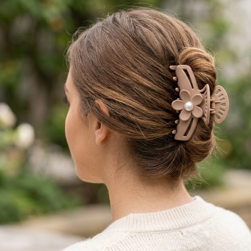 Pearl Blossom Hair Claw Clip Random Colors