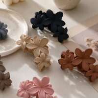 Matte Blossom Hair Claw Clip Random Color (one Piece )