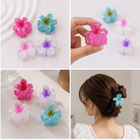 Bloom Petal Hair Claw Clip Random Color (one Piece )