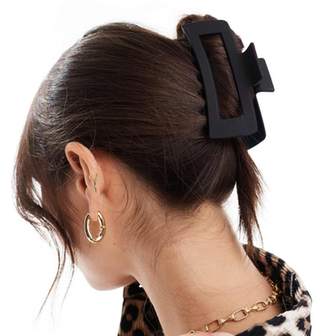 Minimal Rectangle Hair Claw Clip ( Random color  )  (one Piece )