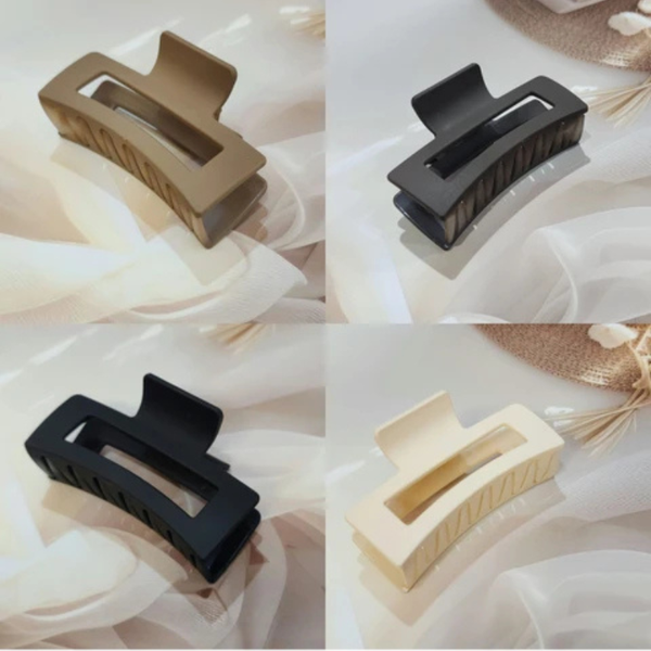 Minimal Rectangle Hair Claw Clip ( Random color  )