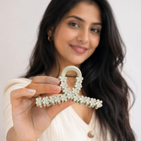 Matte Flower Hair Clamp | Strong Hold Hair Accessory Random Color