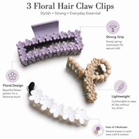Bloom Petal Hair Clips – Elegant Floral Claw Accessories for Women & Girls