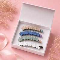 Floral Claw Hair Clips for Women & Girls – Aesthetic Flower Hair Accessories Random Color  (one Piece )