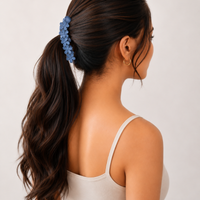 Floral Claw Hair Clips for Women & Girls – Aesthetic Flower Hair Accessories Random Color  (one Piece )