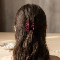 Velvet Shell Hair Claw Clip Random Colors