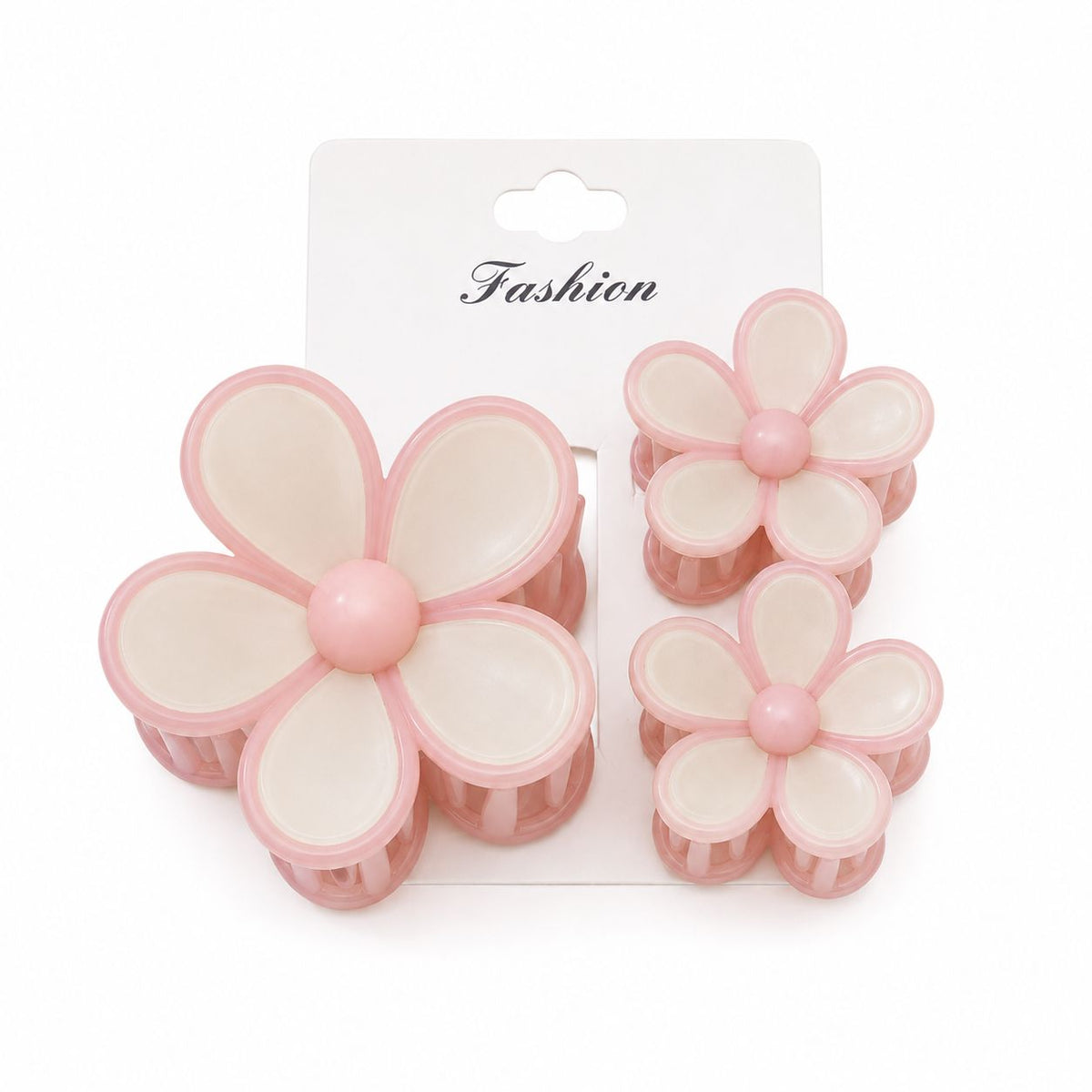 Stylish Hair Claw Clips for Women | Floral & Fuzzy Hair Accessories | Set of 4