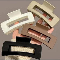 Minimal Rectangle Hair Claw Clip ( Random color  )  (one Piece )