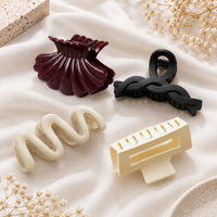 Stylish Hair Claw Clips for Women | Minimal Hair Accessories | Set of 4