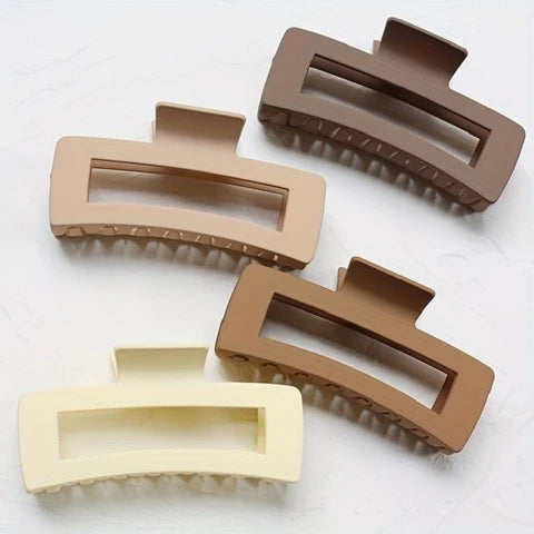Rectangle Hair Claw Clip in Mute Color ( Random color  )  (one Piece )